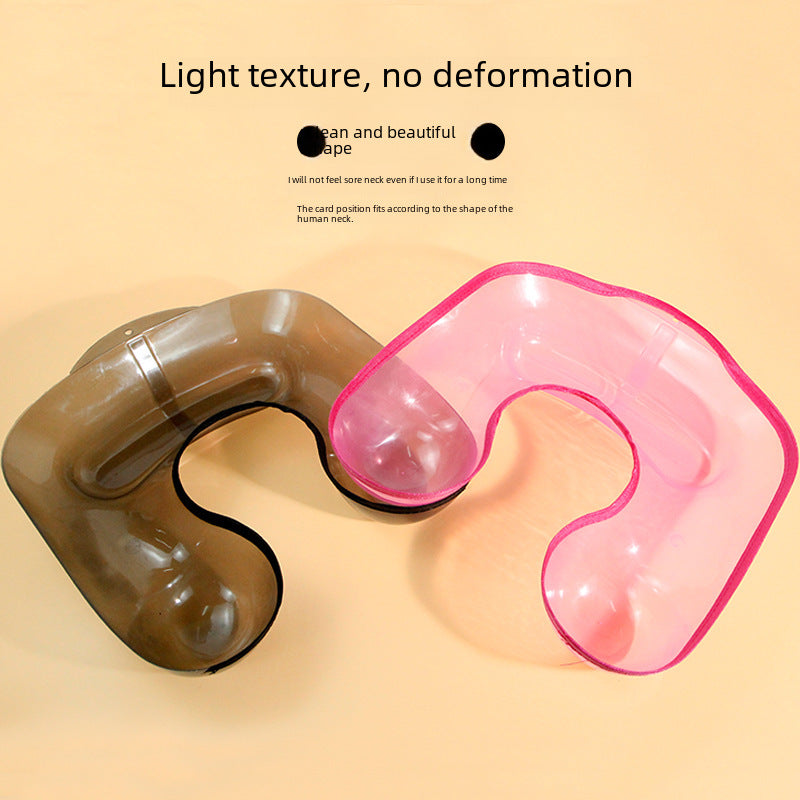 Black salon neck support tray in molded PVC