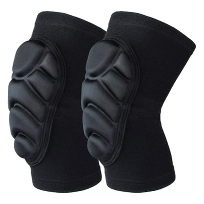 Black elastic padded sleeve pair with raised foam panels for knee or elbow support