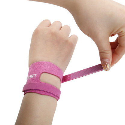 Right hand thumb wrist brace in black showing adjustable hook-and-loop wrap