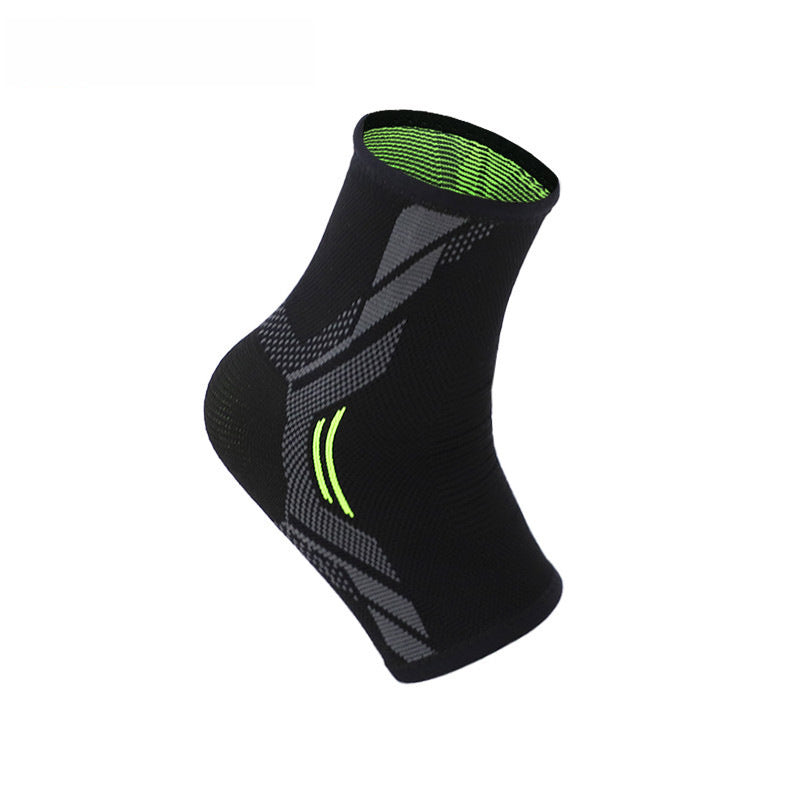 Knitted ankle sleeve detail highlighting stretch and breathable structure
