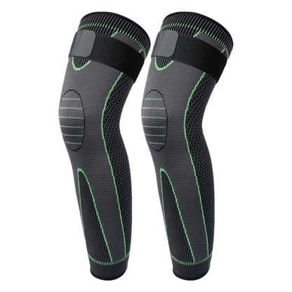 Green knee support sleeve short style with adjustable strap