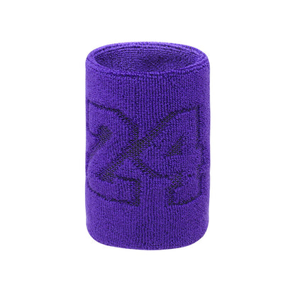 Single blue cotton terry wristband for light wrist support