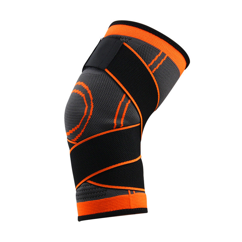 Black compression strap knee support brace variant