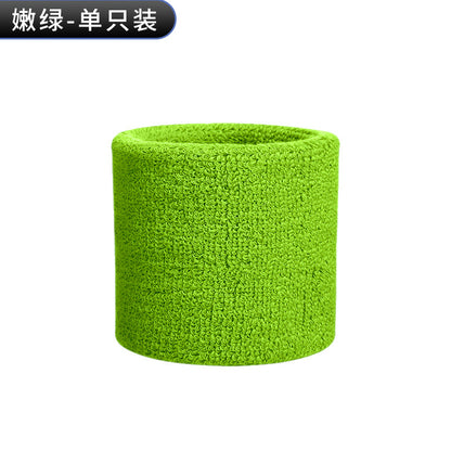 Cotton terry wrist sweatband detail collage showing size and style overview