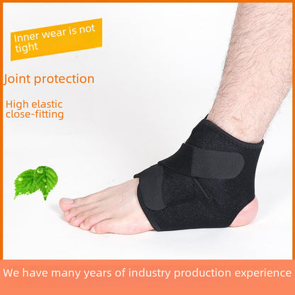 Black compression ankle brace with low-profile supportive fit