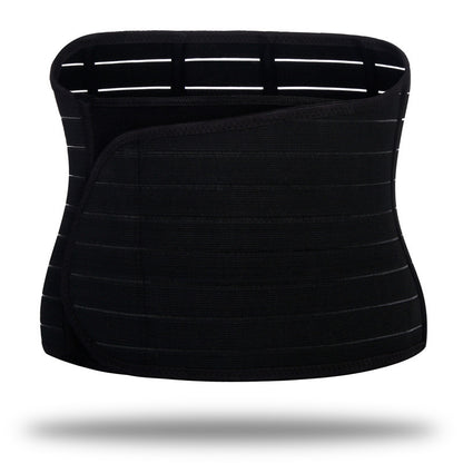 Pink adjustable abdominal support belt with front straps and side panels