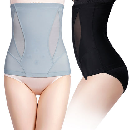 Two postpartum belly support belt color options shown worn on body for comparison