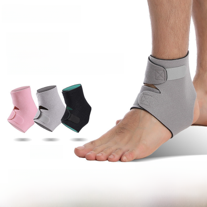 Three color ankle brace set with breathable open heel structure