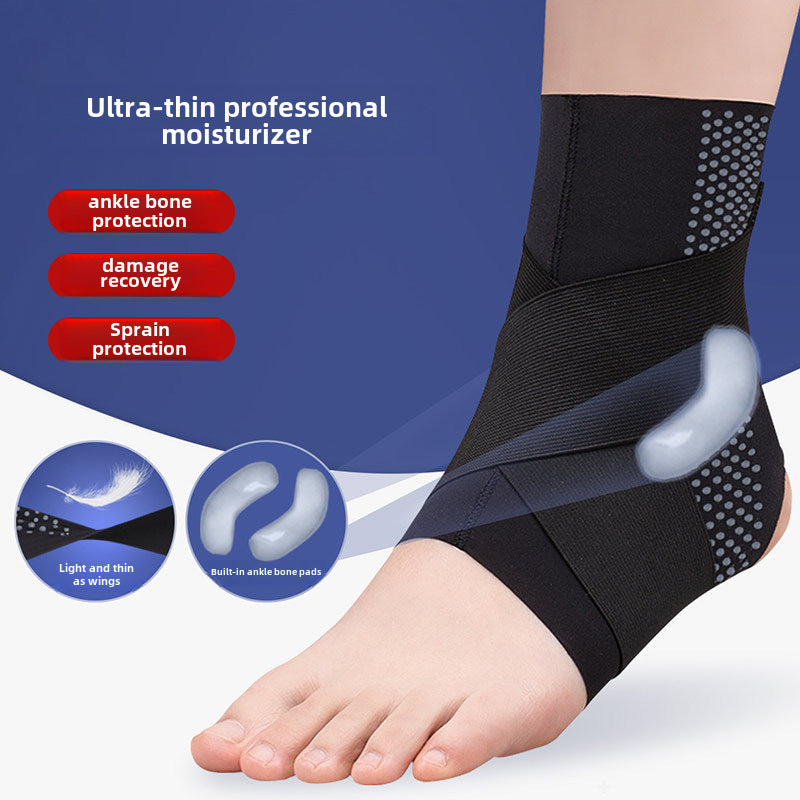 Ankle brace wrap with padded support detail and adjustable compression design