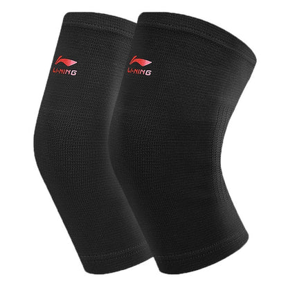 Black knee support sleeve highlighting breathable knit, stretch, and supportive fit