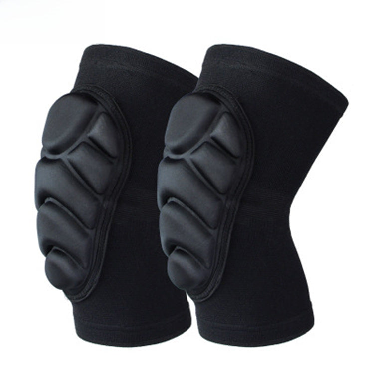 Pair of black padded protective sleeves shown on a white background