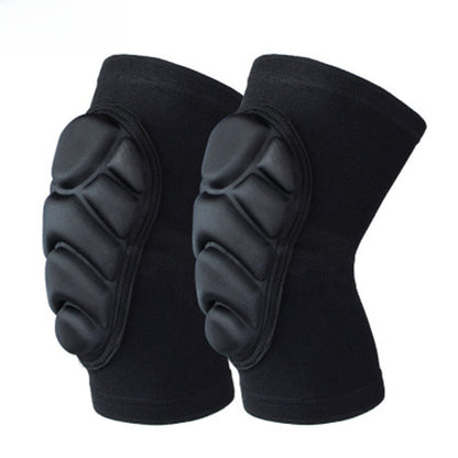 Pair of black padded protective sleeves shown on a white background