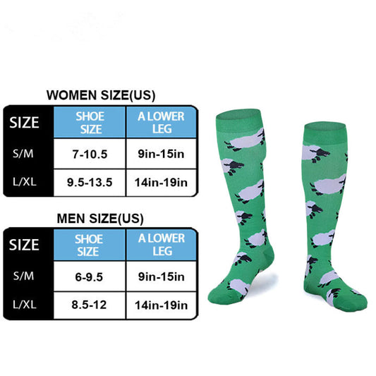 Sheep Print Compression Socks