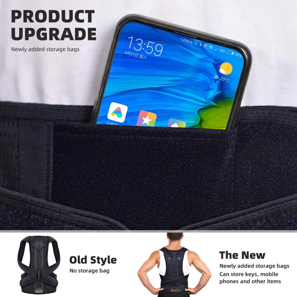 2023 NEW Upgraded Back Brace Support Belt for Upper back, Neck and Shoulder Pain, Invisible Posture Corrector, Premium Material with Convenient Design for Daily Use