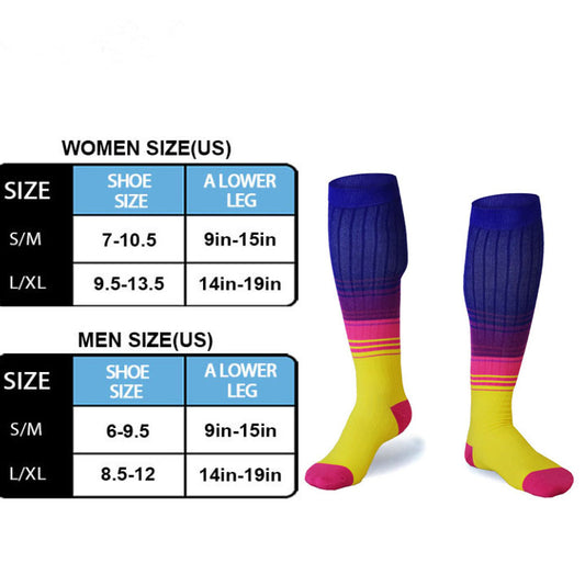 Sunset Colorblock Compression Socks