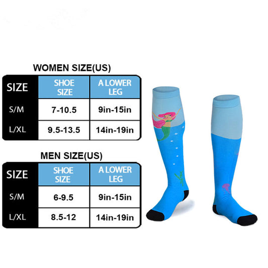 Mermaid Print Compression Socks