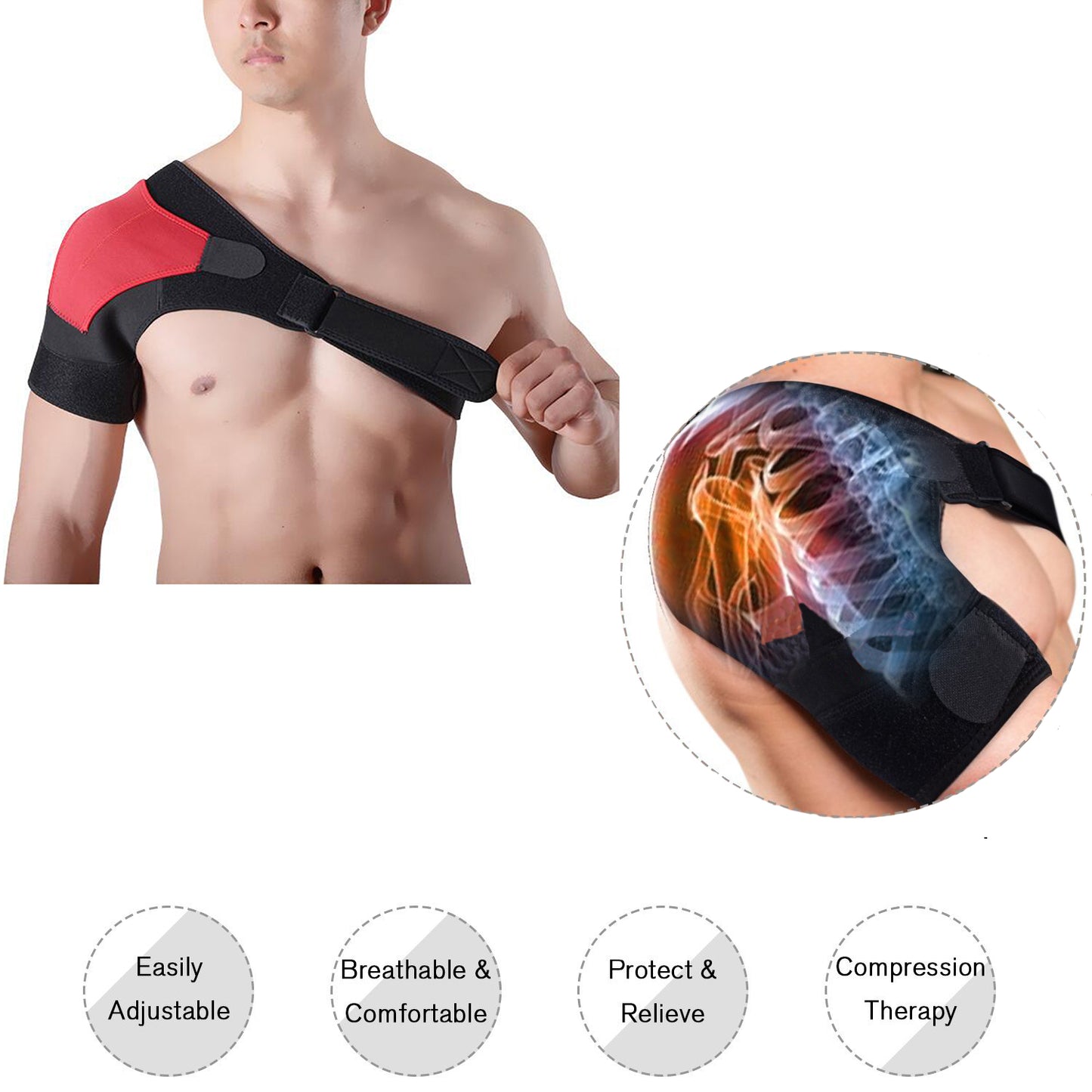 Shoulder Support Brace for Men and Women Athletic | Orthopedic Care Shoulder Brace for Torn Rotator Cuff