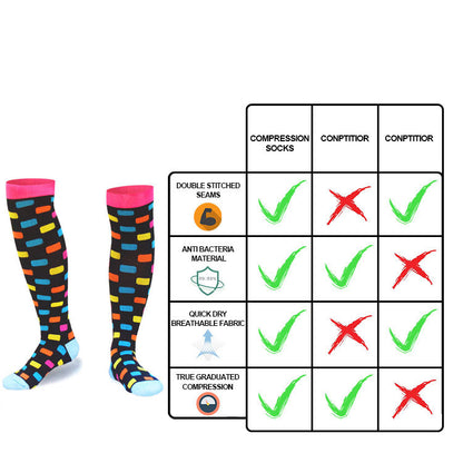 Compression Socks for Women & Men 15-20 mmHg, Best Medical, Nursing, for Running, Athletic, Varicose Veins, Travel