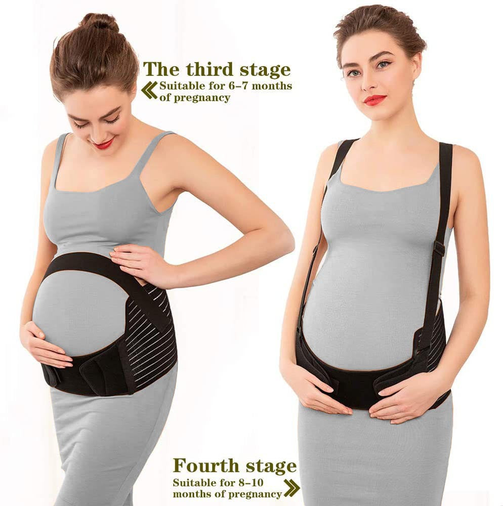 Pink L Size Maternity Belly Support Belt Pregnancy Abdominal Waist Support  Brace Band 
