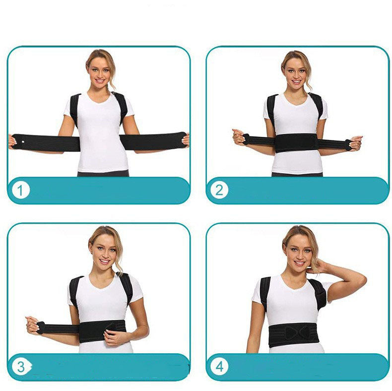 Posture Corrector for Men and Women, One Size Fits Most Adjustable Upper Back Brace for Pain Relief & Support, Comfortable & Breathable Straps, Invisible Under Clothing