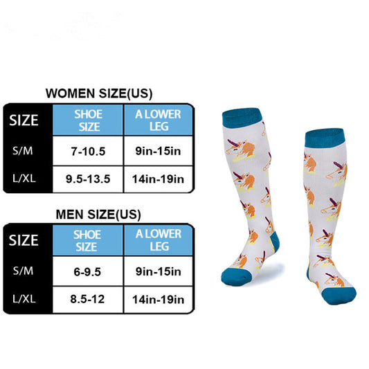 Unicorn Print Compression Socks
