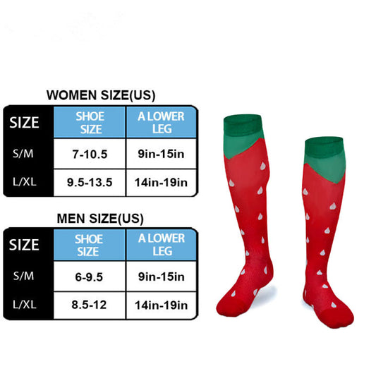 Strawberry Print Compression Socks