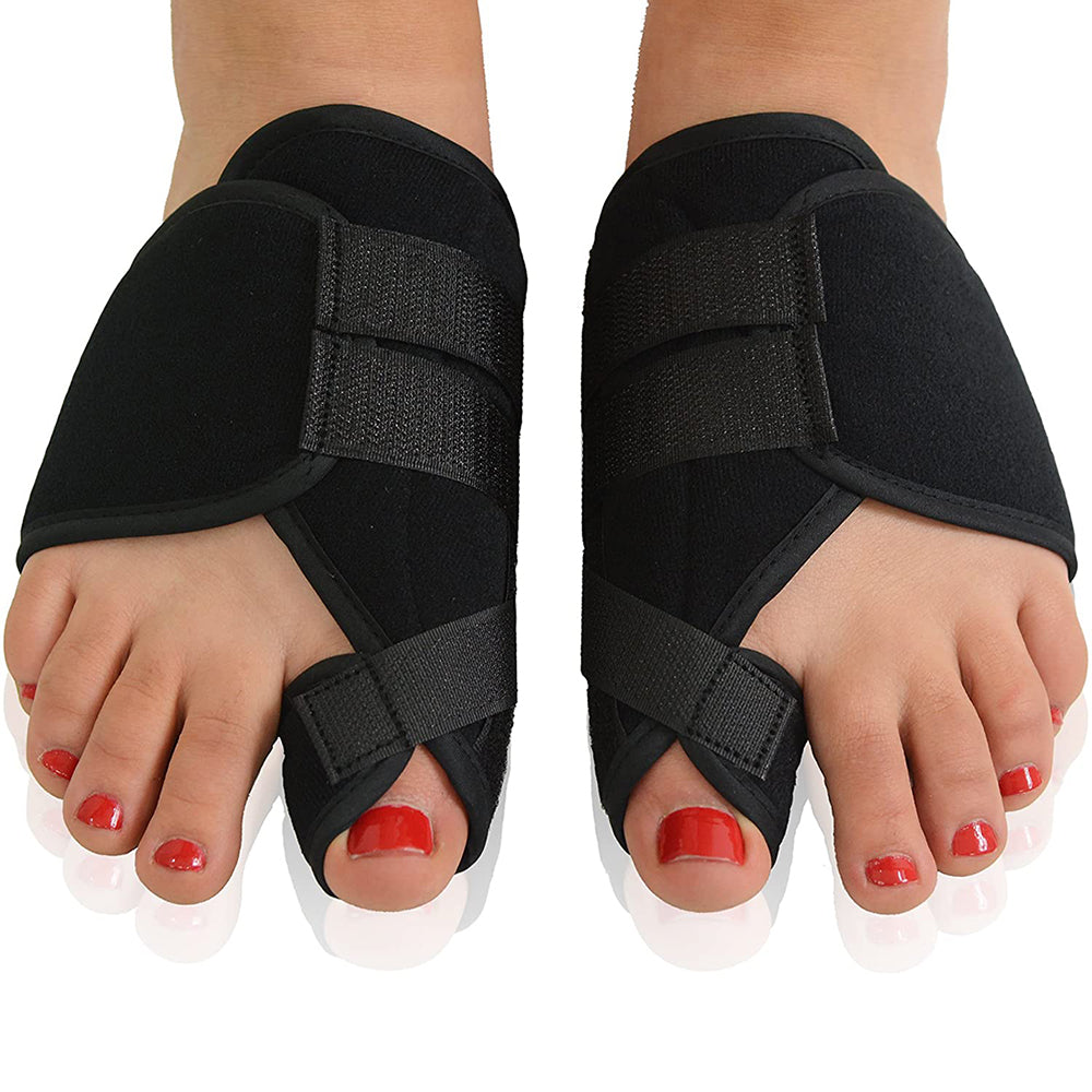 Original Nighttime Bunion Splints - 1 Pair-Stitched Velcro Bunion Correctors - Bunion Relief for Bedtime - for Men & Women