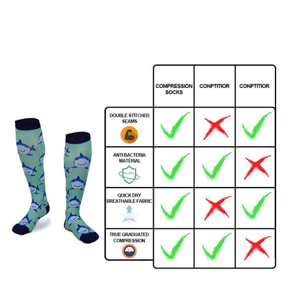 Compression Socks for Women & Men(1 Pairs) - Best Support for Medical，Circulation, Nurses, Running, Travel