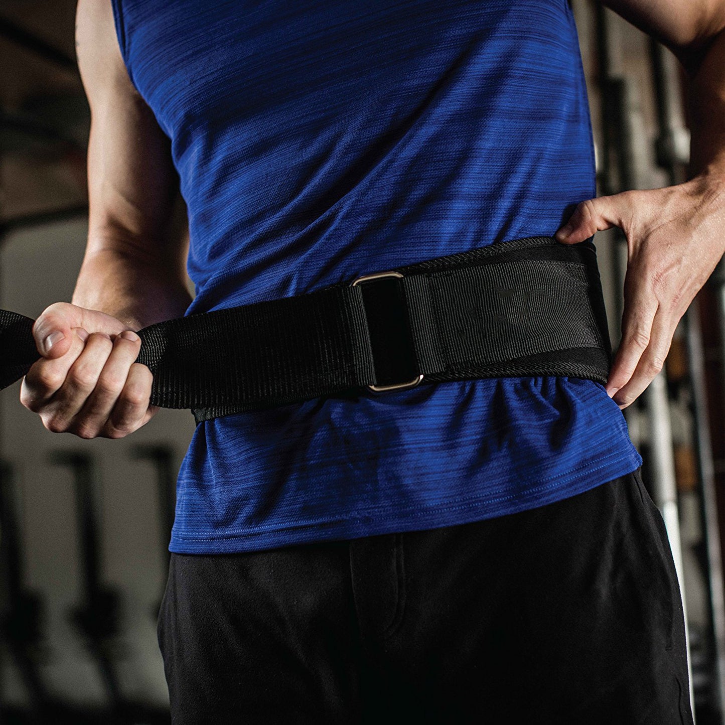 Weight Lifting Belt for Men and Women - Durable Comfortable and Adjustable with Buckle - Stabilizing Lower Back Support for Weightlifting