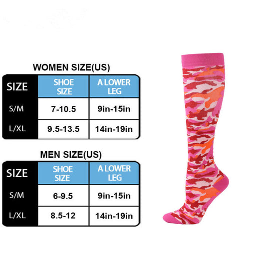 Pink Camo Compression Socks