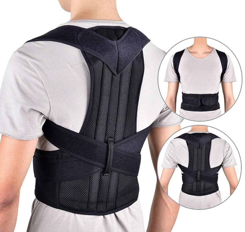 Sports Posture Correction Straight Shoulder Back Shoulder Belt, Black  Adjustable Breathable Back Brace Shoulder Strap Back Brace Posture Trainer  for