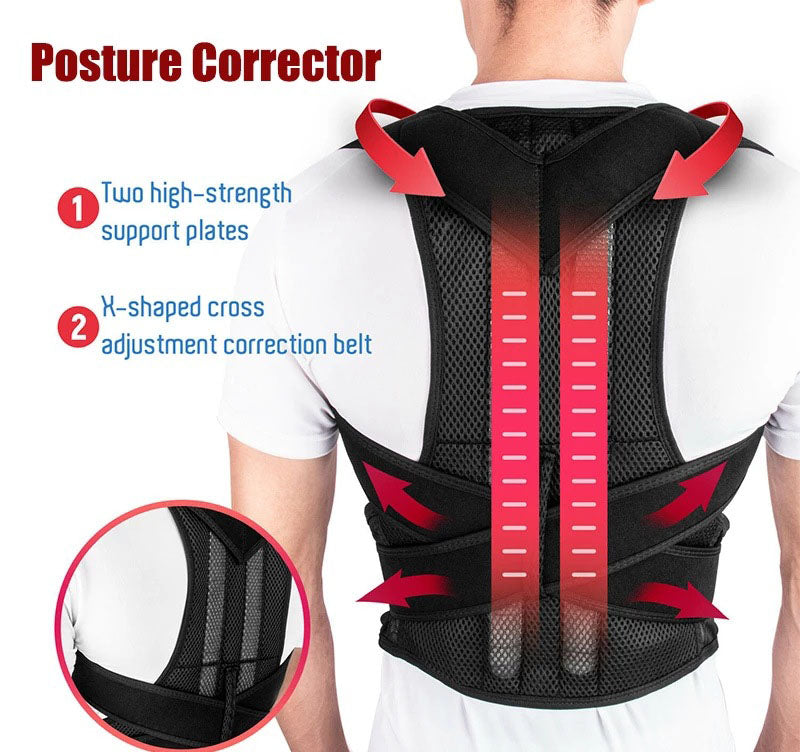 Posture Corrector for Women and Men, ZSZBACE Straight Back Posture, Adjustable Comfy Back Straightener for Neck, Back Shoulders Pain Relief, Improves Shape Posture