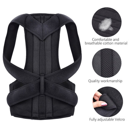 Posture Corrector for Women and Men, ZSZBACE Straight Back Posture, Adjustable Comfy Back Straightener for Neck, Back Shoulders Pain Relief, Improves Shape Posture