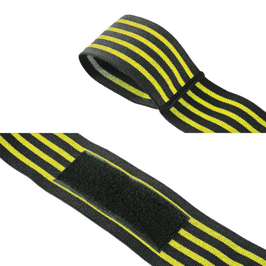 Yellow-Stripe Wraparound Elbow Support | 2-Pack