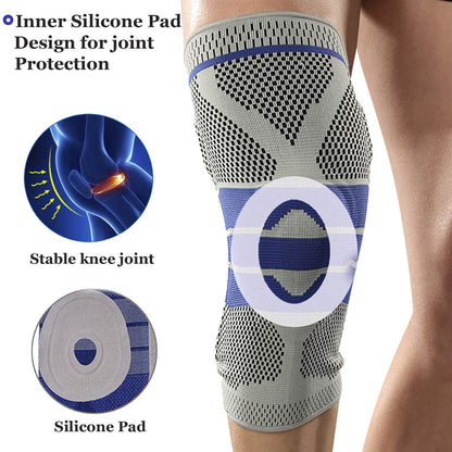 Professional Knee Brace Compression Sleeve - Best Knee Braces for Men Women, Knee Support Protector for Running, Meniscus Tear, Arthritis, Joint Pain Relief, Sports Injury Recovery