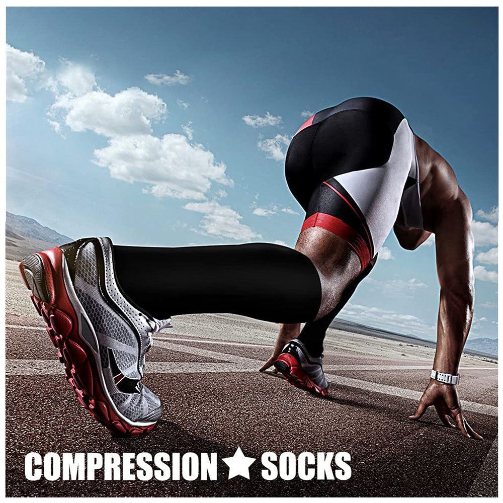 Compression Socks for Women & Men Circulation (3 Pairs)15-20 mmHg is Best Support for Athletic Running Cycling