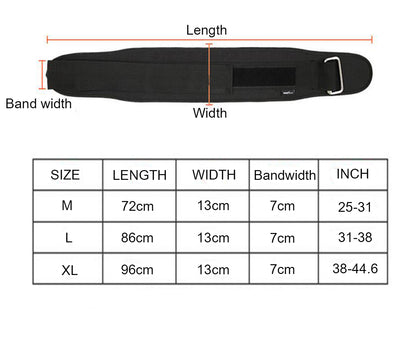 Weight Lifting Belt for Men and Women - Durable Comfortable and Adjustable with Buckle - Stabilizing Lower Back Support for Weightlifting