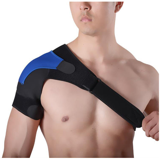 Shoulder Brace 40-50CM Men's Fashion Neoprene Gym Sports Magnetic Double  Shoulder Brace Support Strap Wrap Injury Guard Back Belt Band Pad Black