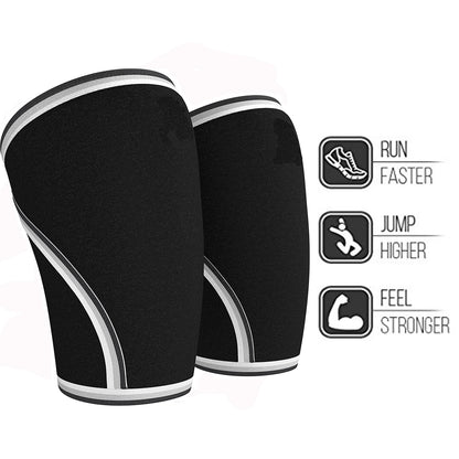 Knee Sleeves (1 Pair)，7mm Compression Knee Braces for Heavy-Lifting,Squats,Gym and Other Sports