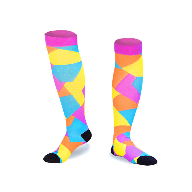 Funny Compression Socks for Men/Women Circulation 20-30 mmHg for Athletics Running Flight Travel Nurses Pregnant