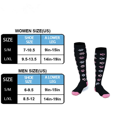 Compression Socks for Women Men Knee High Running Stocking 20-30 mmHg Travel Athletic