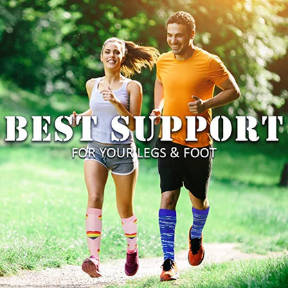 Funny Compression Socks Festival Knee High Socks for Women & Men Circulation 20-30 mmHg