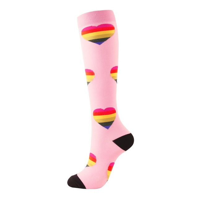 Funny Compression Socks Festival Knee High Socks for Women & Men Circulation 20-30 mmHg