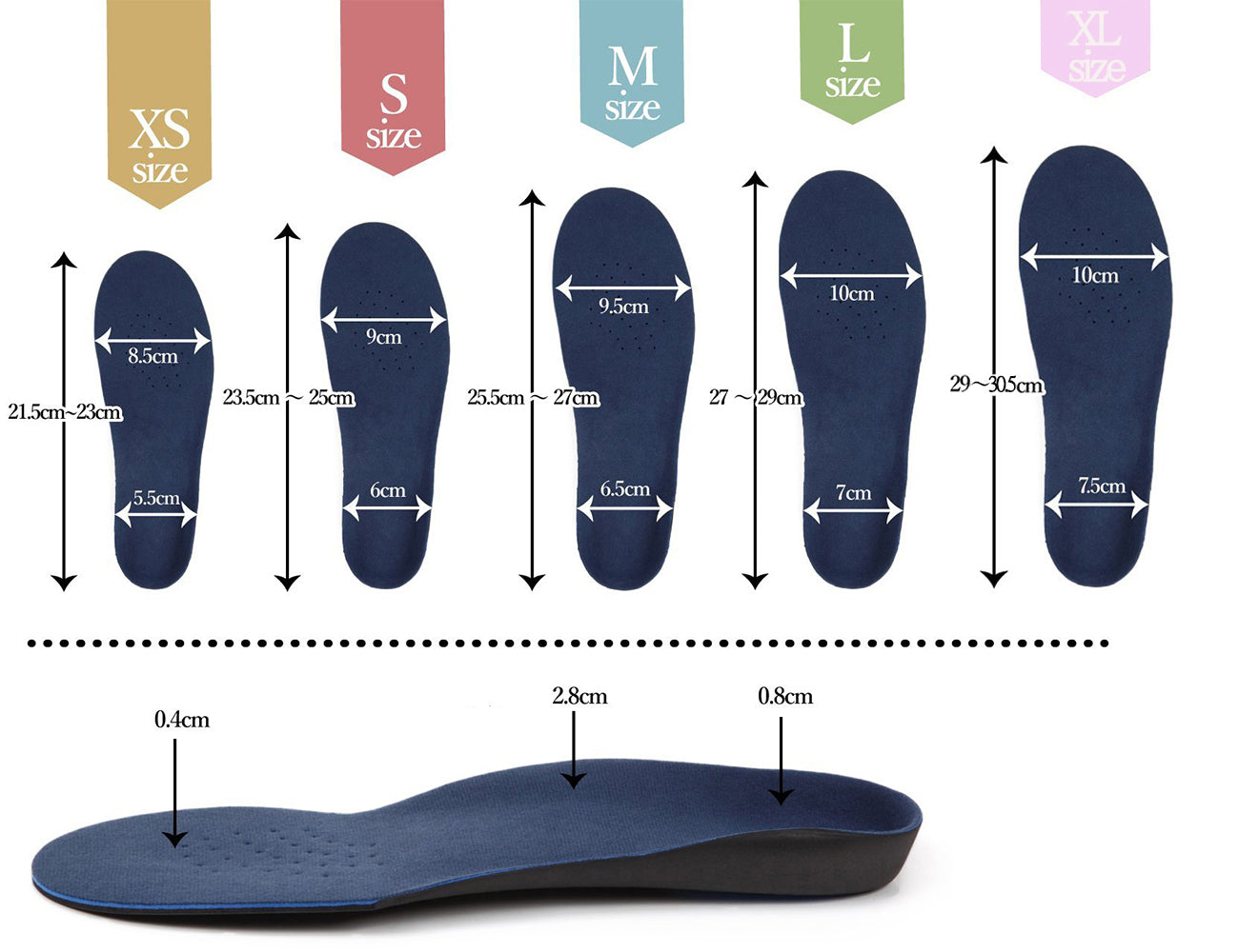 ZSZBACE Comfort Insoles For Sports And Everyday, Orthotic Foot Insole For Bow Supports, Cushioning And Painful Heel Spur