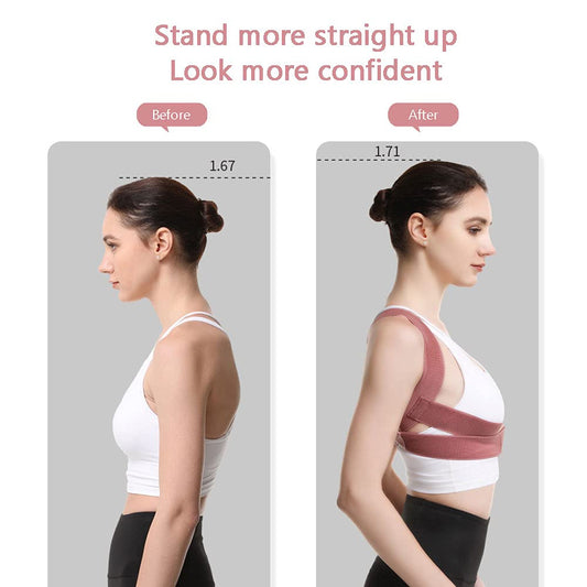 Pink Cross-Back Shoulder Posture Wrap