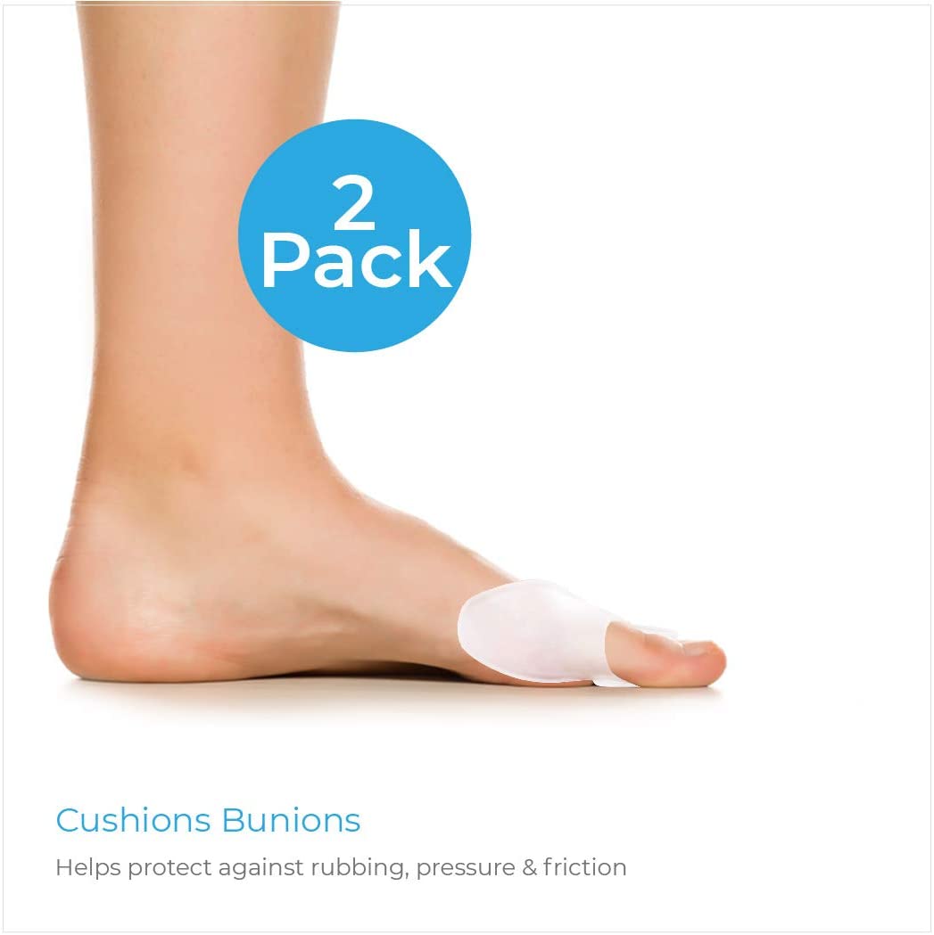 Gel Big Toe Bunion Guards & Toe Spreaders (2 Pieces) - Pain Relief for Crooked, Overlapping Toes