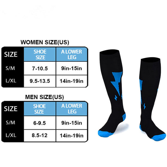 Blue Lightning Compression Socks