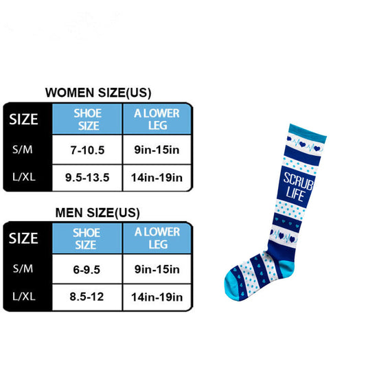 Scrub Life Print Compression Socks