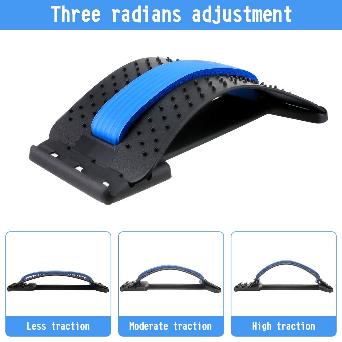 Back Stretcher,Lumbar Support Device Multi-Level Spinal Lumbar Back Stretcher Spine Deck Back Stretching Treatment Back Massager