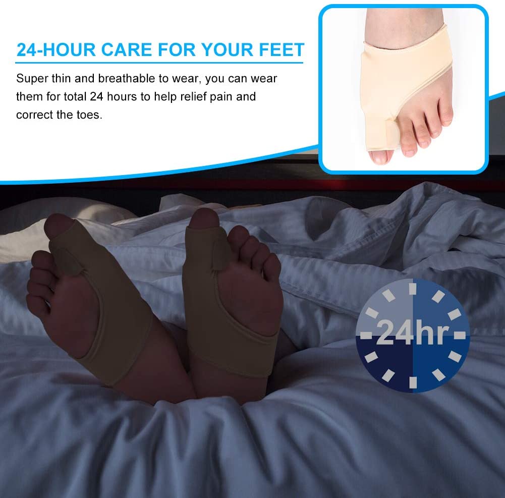 ZenToes Soft Gel Bunion Protector & Toe Separator, Premium Foot Care Cushion, Comfortable Support Padding For Relief During Walking, Discreetly Fits In Most Shoes, Pack Of 4 - Foto 1